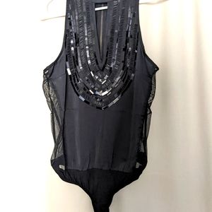 bebe sequined body suit